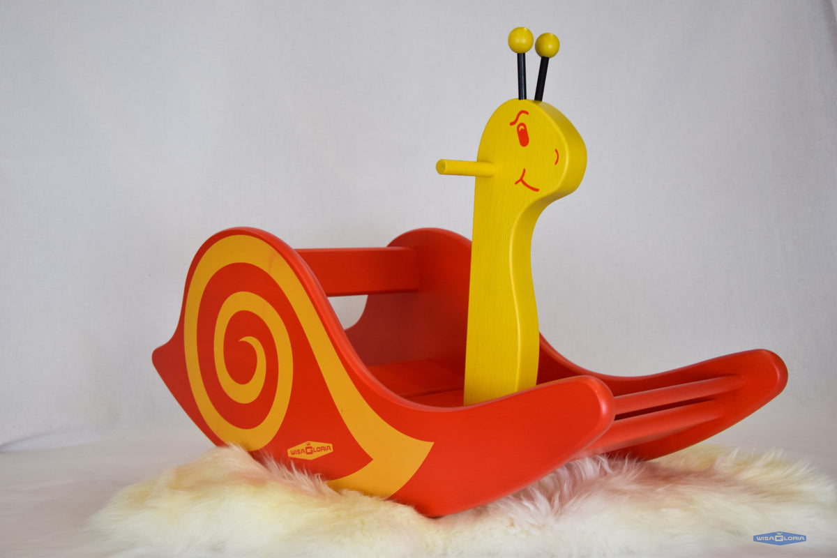 Schaukelschnecke Klassik Rot/Gelb, Ansicht